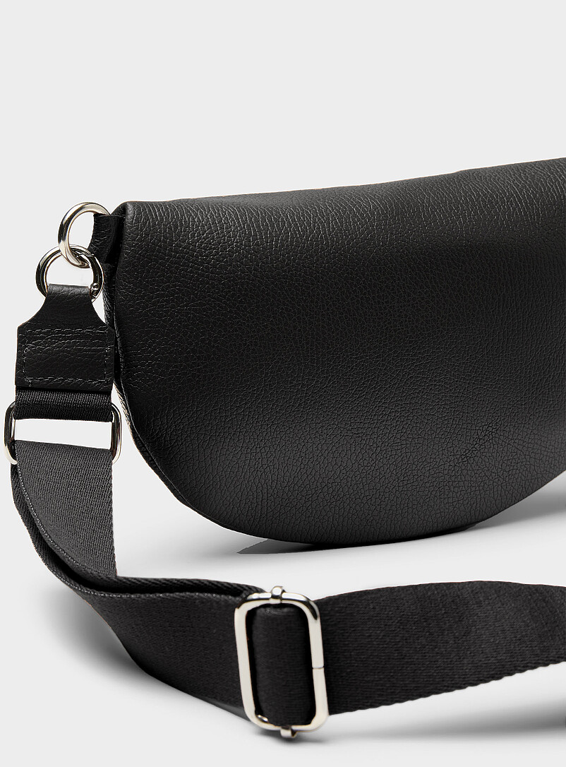 Metallic-accent pebbled leather belt bag Exclusive collection from Italy product image 2
