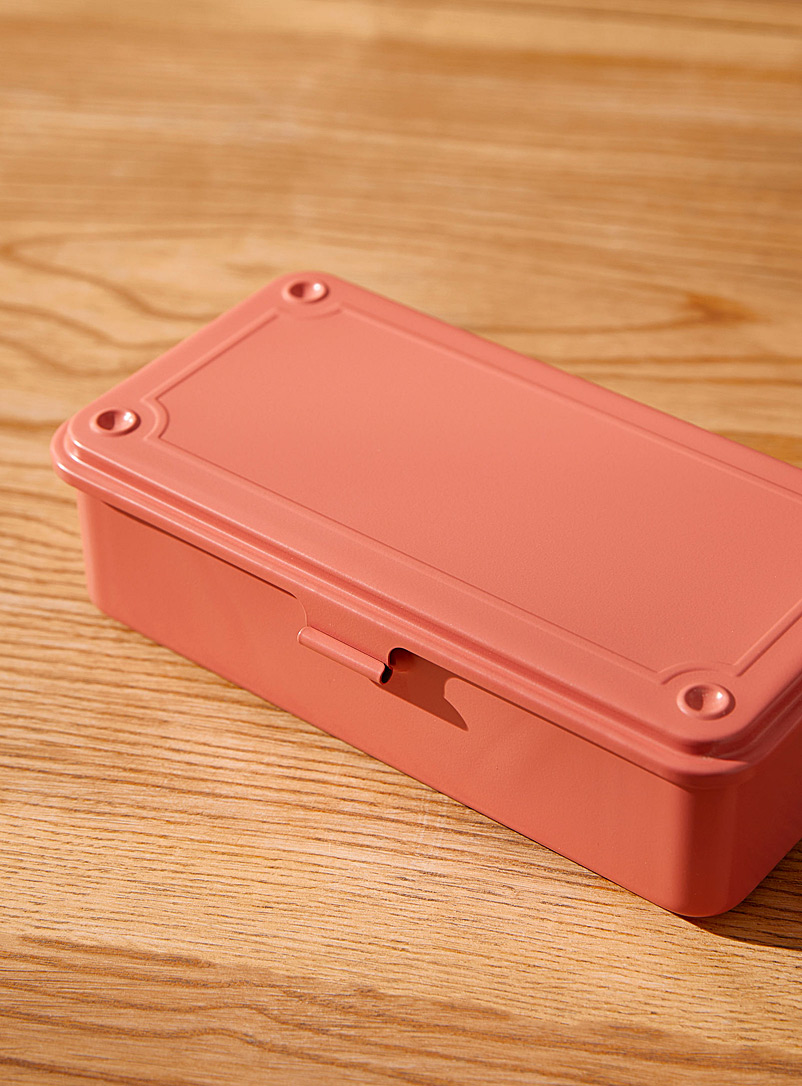 TOYO Pink Small metal storage box