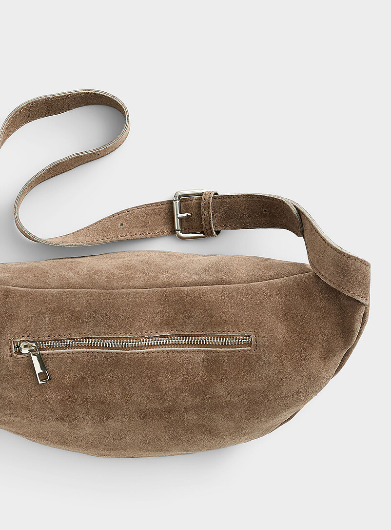 Le 31: Le sac banane su&egrave;de v&eacute;ritable <b>Collection exclusive d'Italie</b> Chocolat - Espresso pour homme