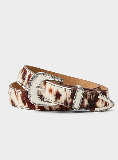 Hairy Western leather belt