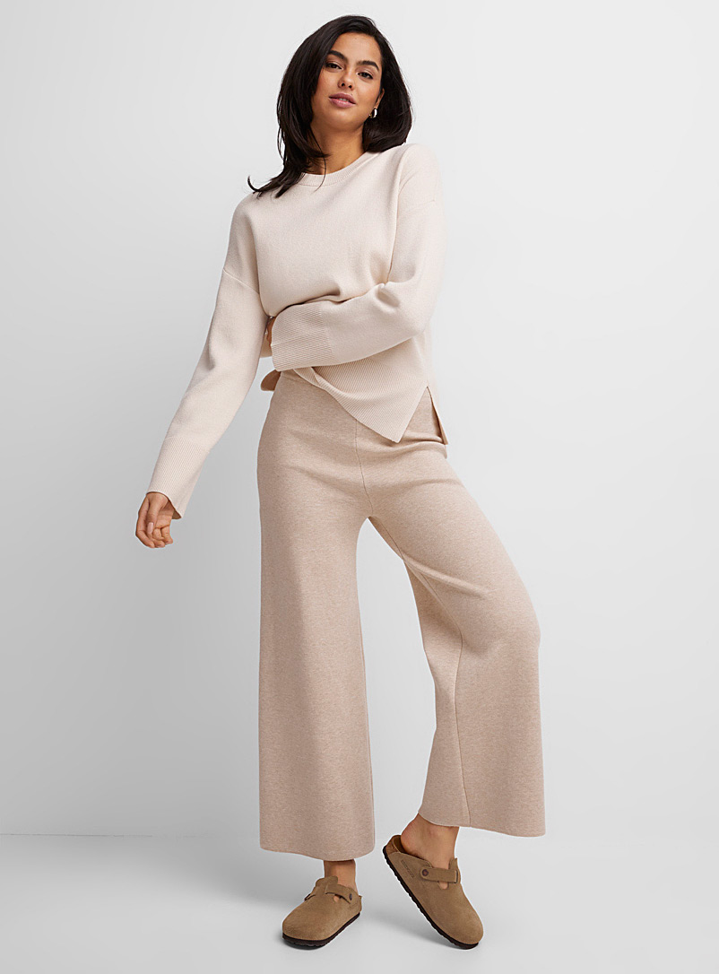 Thick knit ankle pant, Icône, Shop Women%u2019s Wide-Leg Pants Online in  Canada