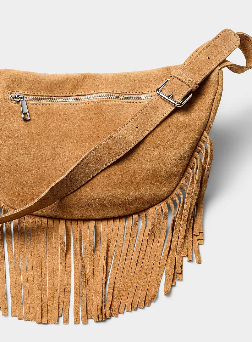 Fringed genuine suede belt bag Exclusive collection from Italy product image 2