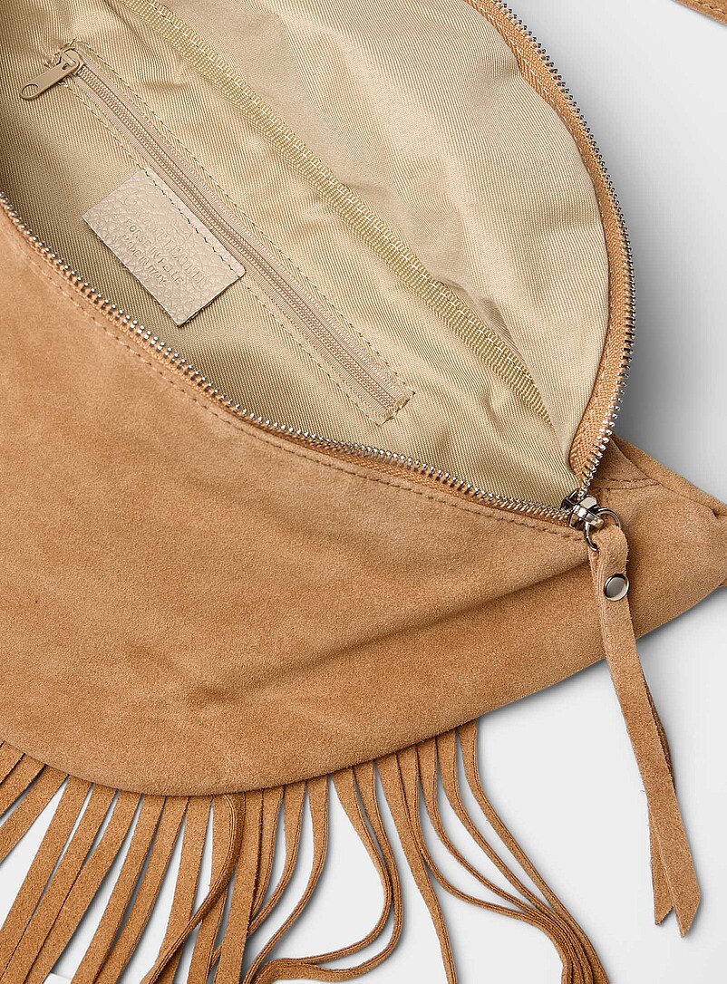 Fringed genuine suede belt bag Exclusive collection from Italy product image 3