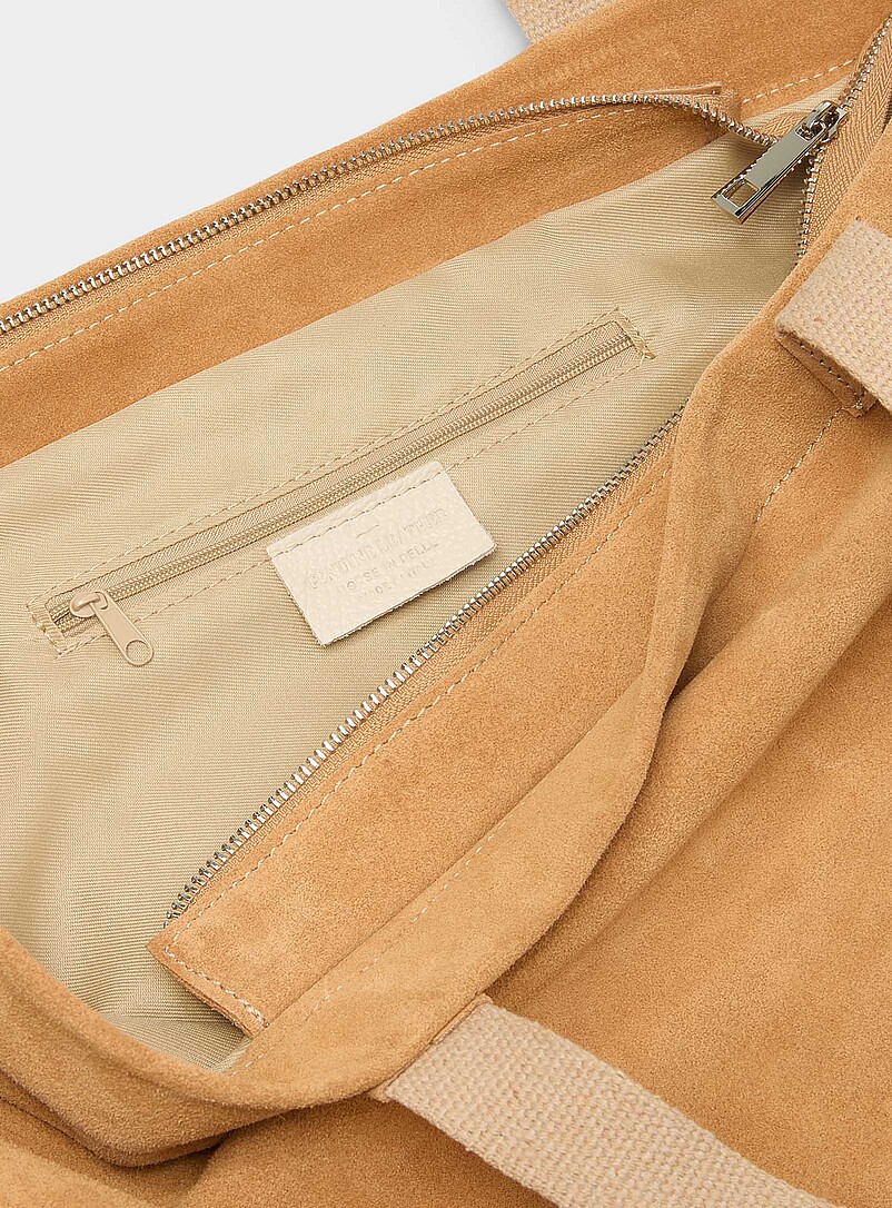 Caramel suede tote Exclusive collection from Italy product image 3