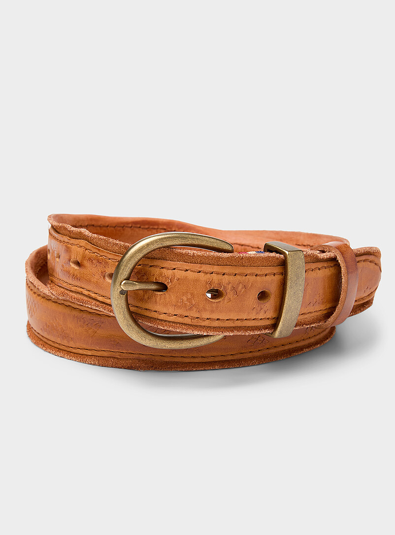 Raw-Leather-Edge Belt