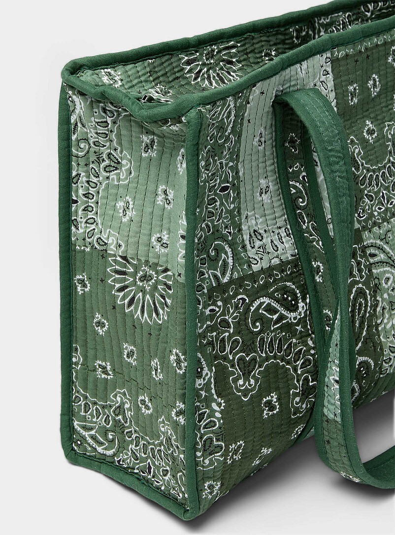 Paisley patchwork quilted tote bag product image 2