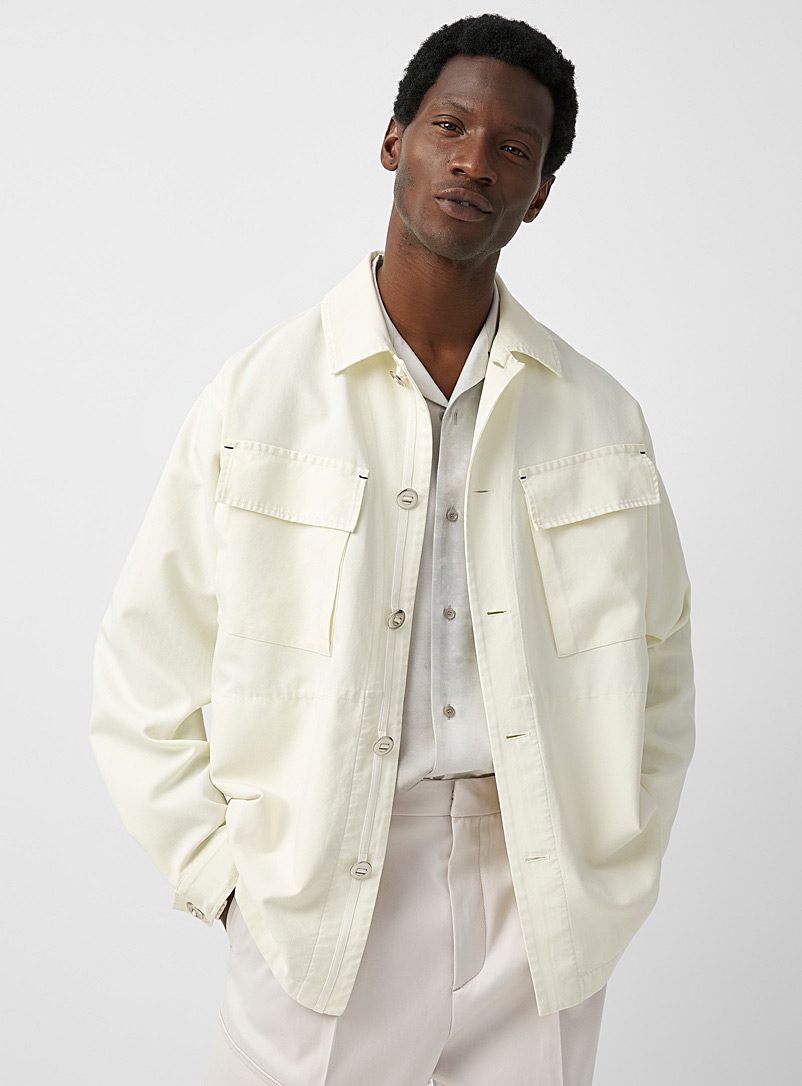 OAMC White Audio twill utility jacket for men