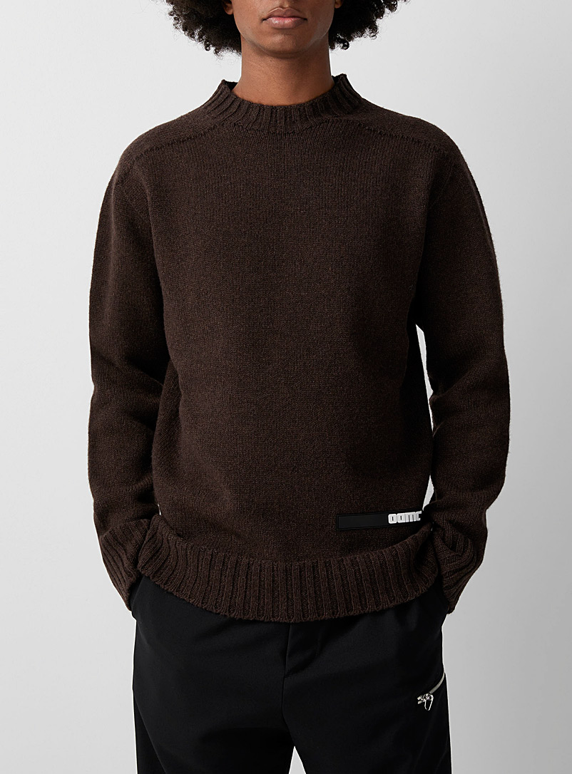 OAMC Brown Rubber emblem sweater for men