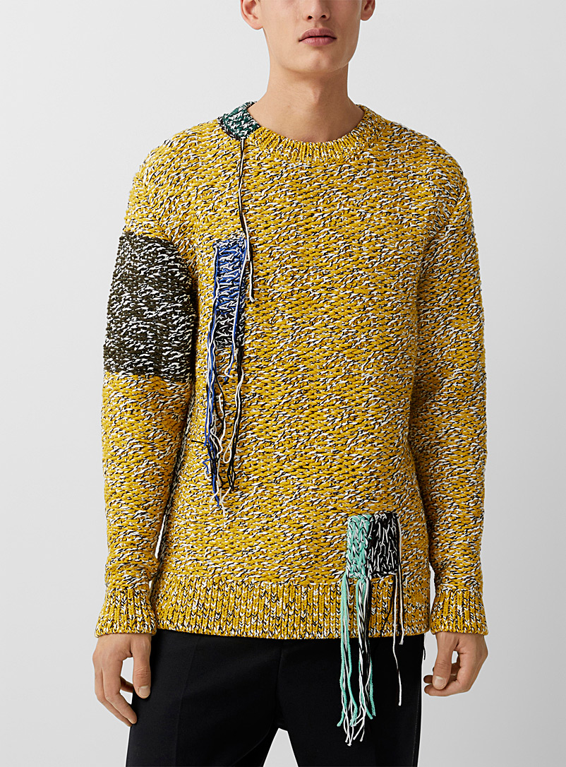 OAMC Dark Yellow Astral jacquard sweater for men