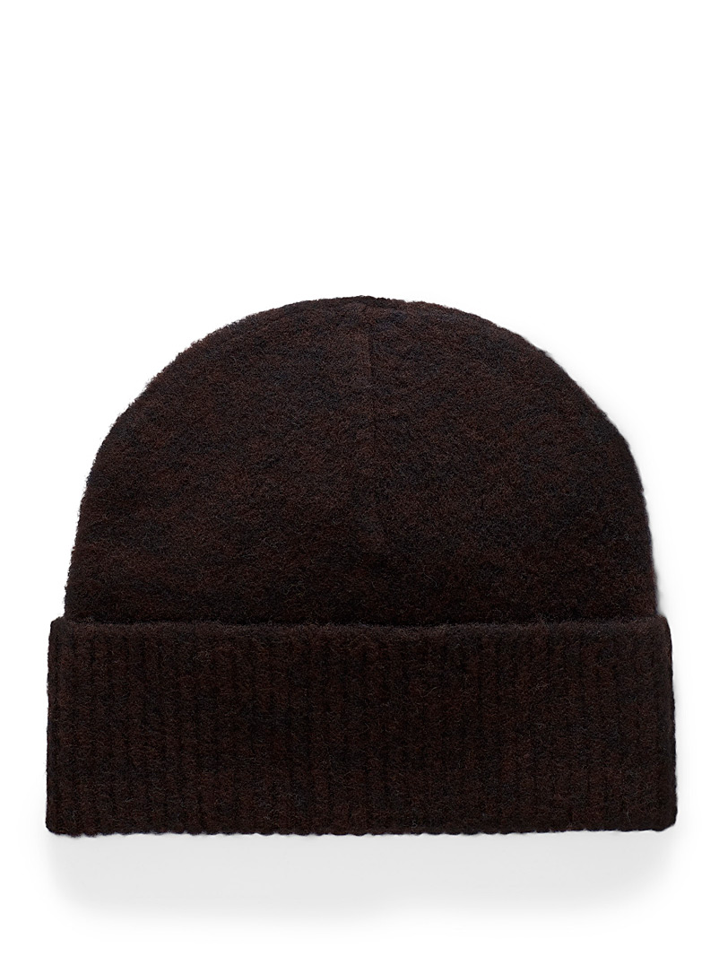 OAMC Brown Jacquard wool logo tuque for men