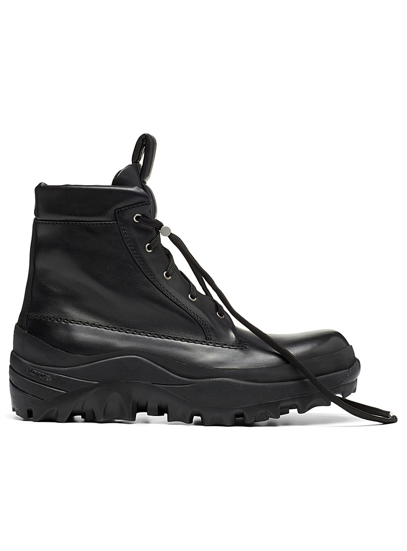 OAMC Black Notched sole lace-up boots Men for men