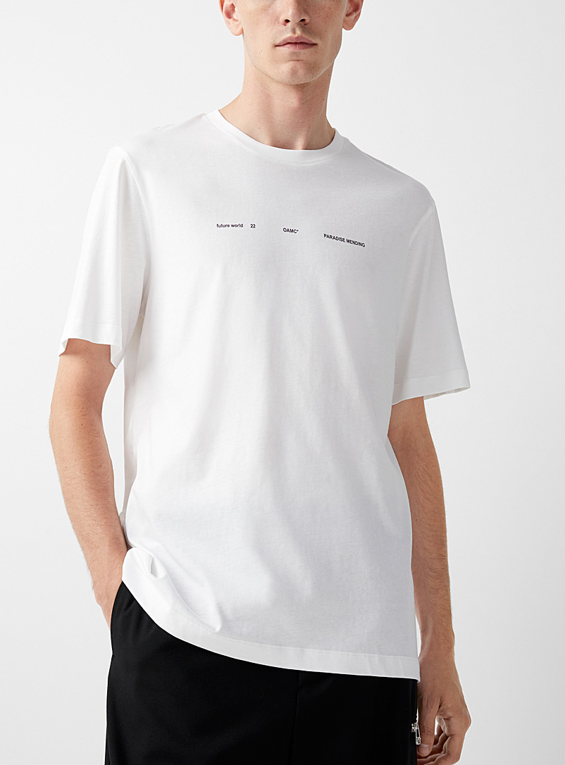 OAMC White Paradise Mending print T-shirt for men