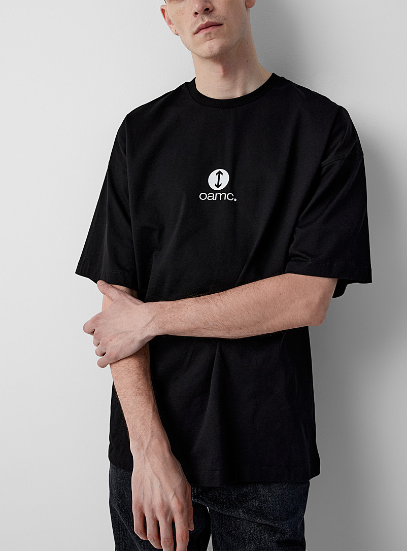 OAMC Black Altitude photo T-shirt for men