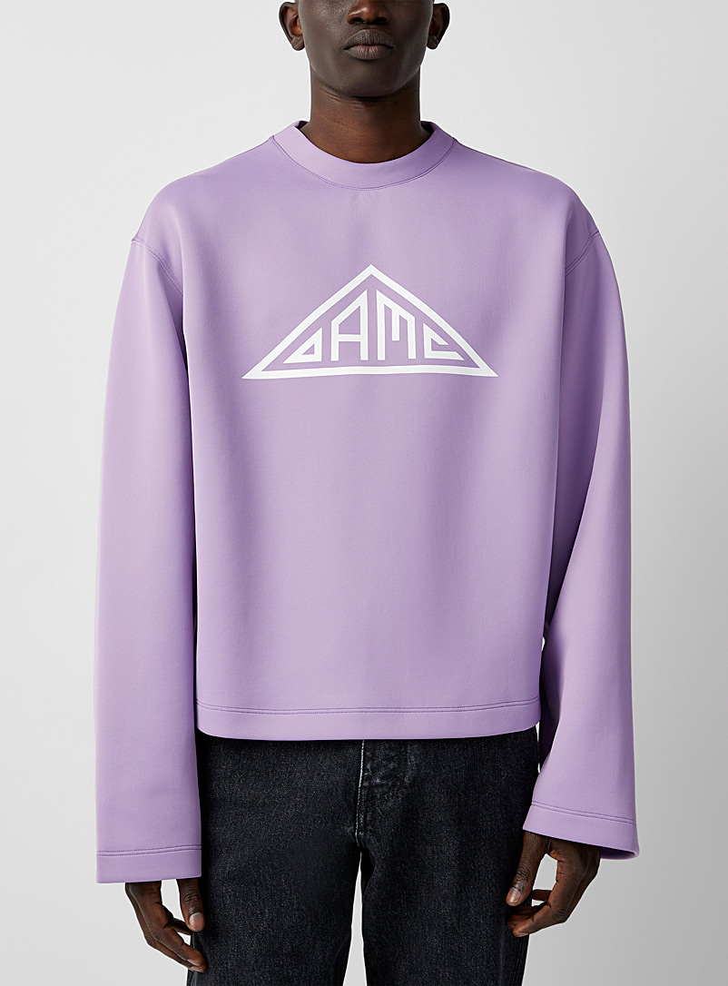 OAMC Lilacs Pyramid logo lilac sweatshirt for men