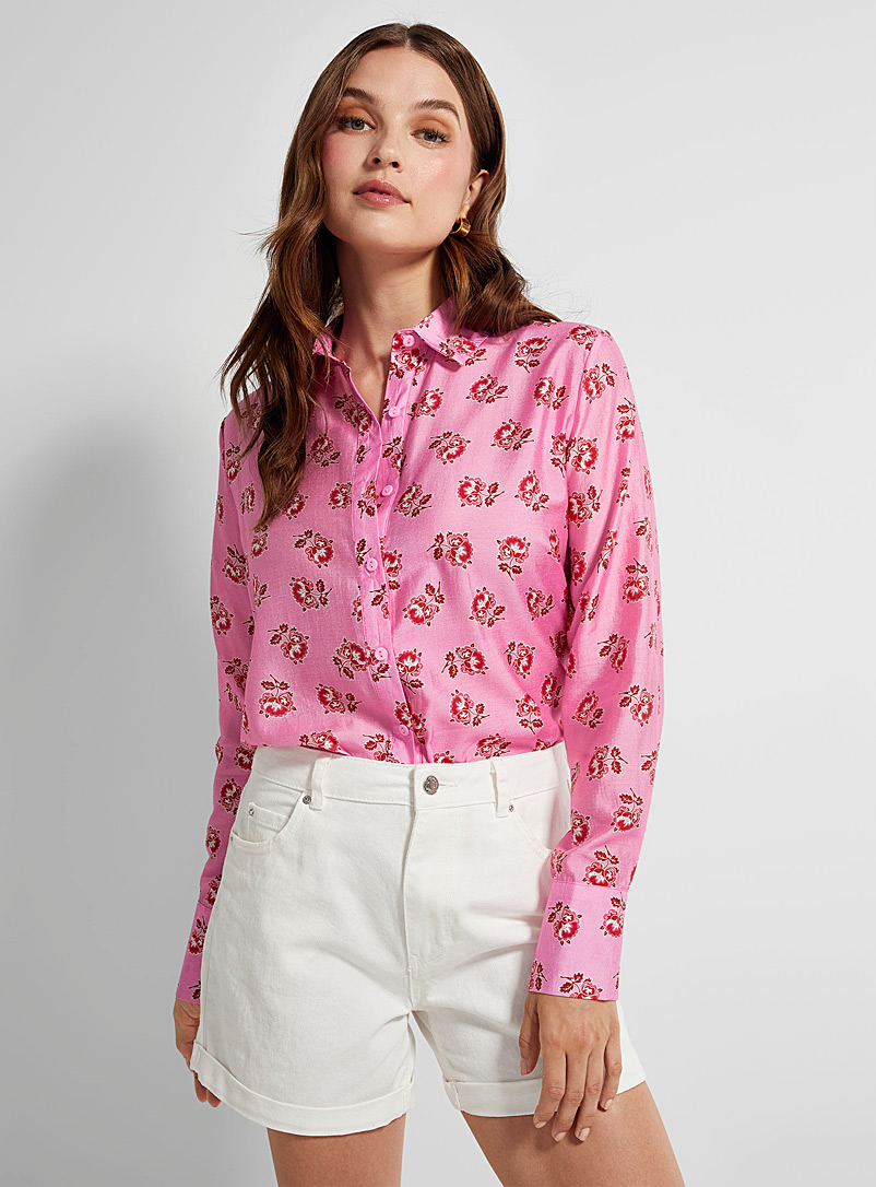 Icône Pink Romantic roses light shirt for women