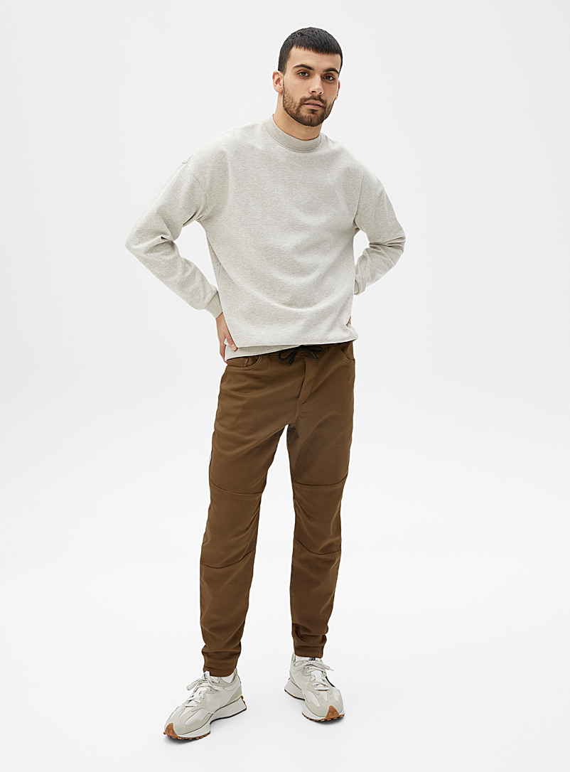 Le 31 Fawn Structured articulated joggers for men