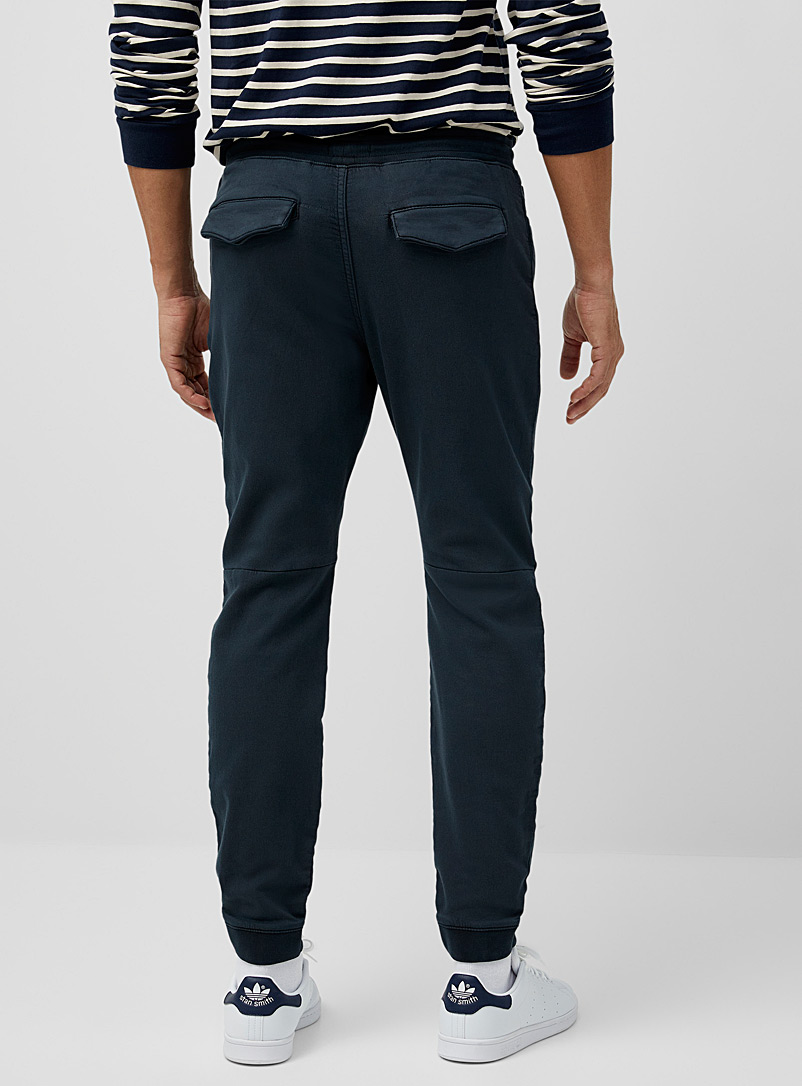 Le 31 Black Structured articulated joggers for men