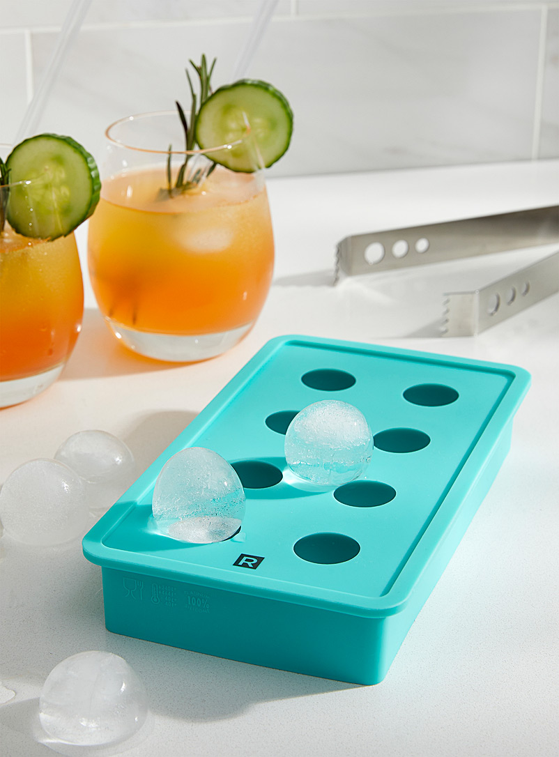 Ricardo Teal Silicone round ice cube tray