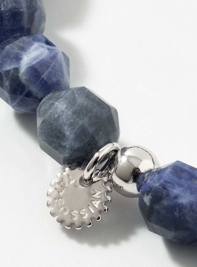 Tateossian Blue Evil eye bead bracelet for men