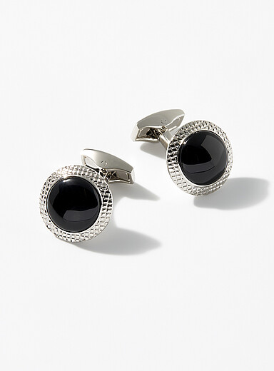 Bullseye onyx cufflinks