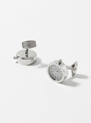 Tateossian: Les boutons de manchette Big Ben Blanc pour homme