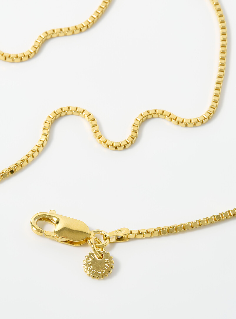 Gold-plated square chain necklace product image 2