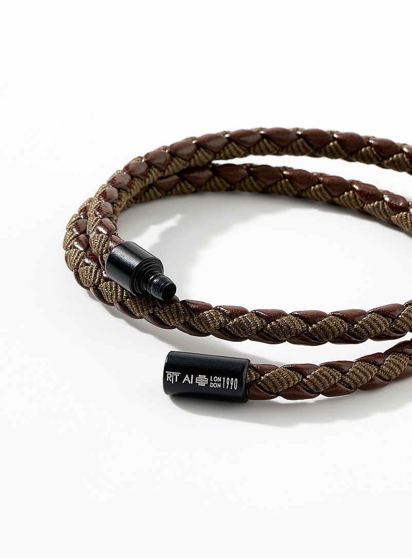 Braided leather double bracelet product image 2