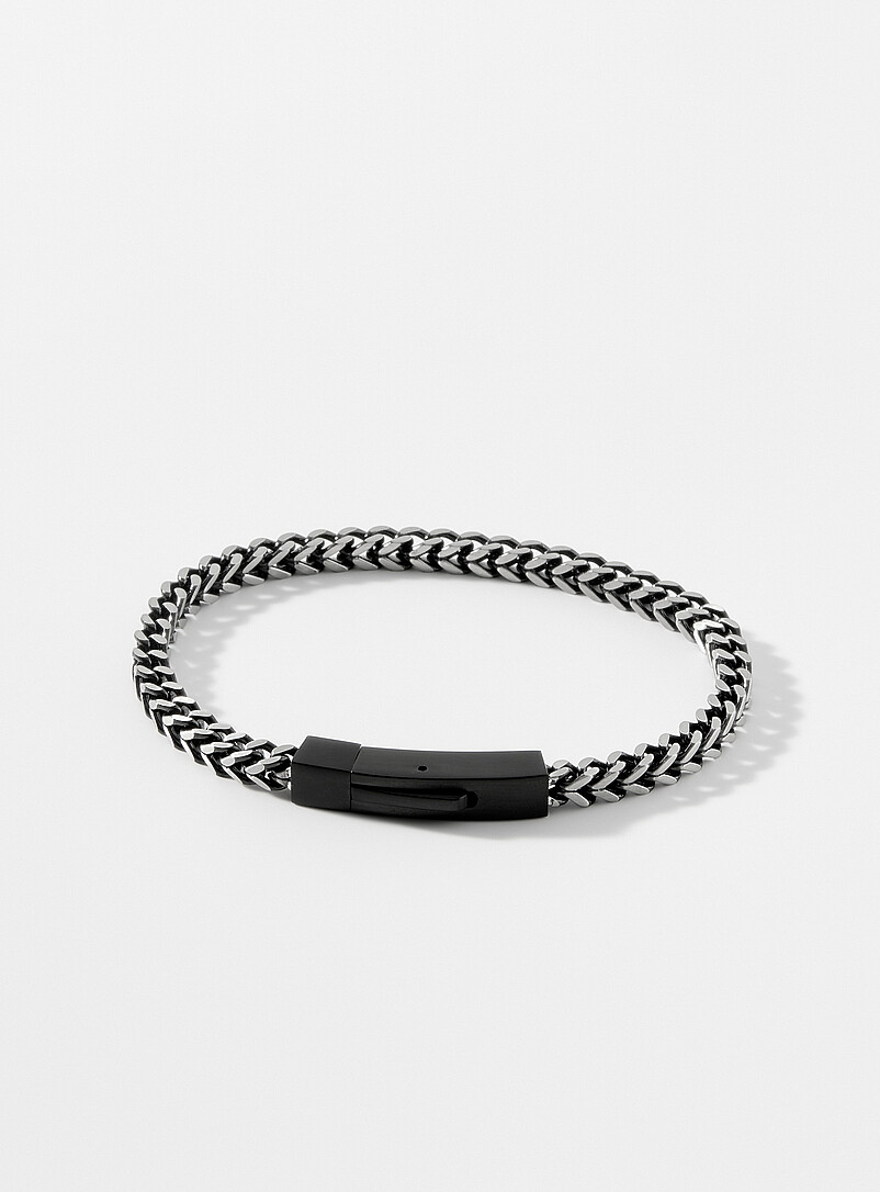 Click black ion-plated steel bracelet product image (primary)