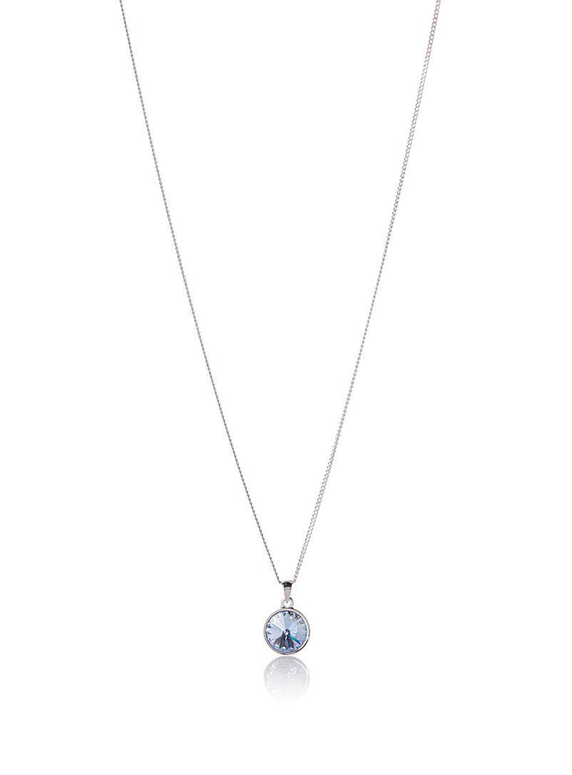 Simons Blue Sparkling crystal necklace for women
