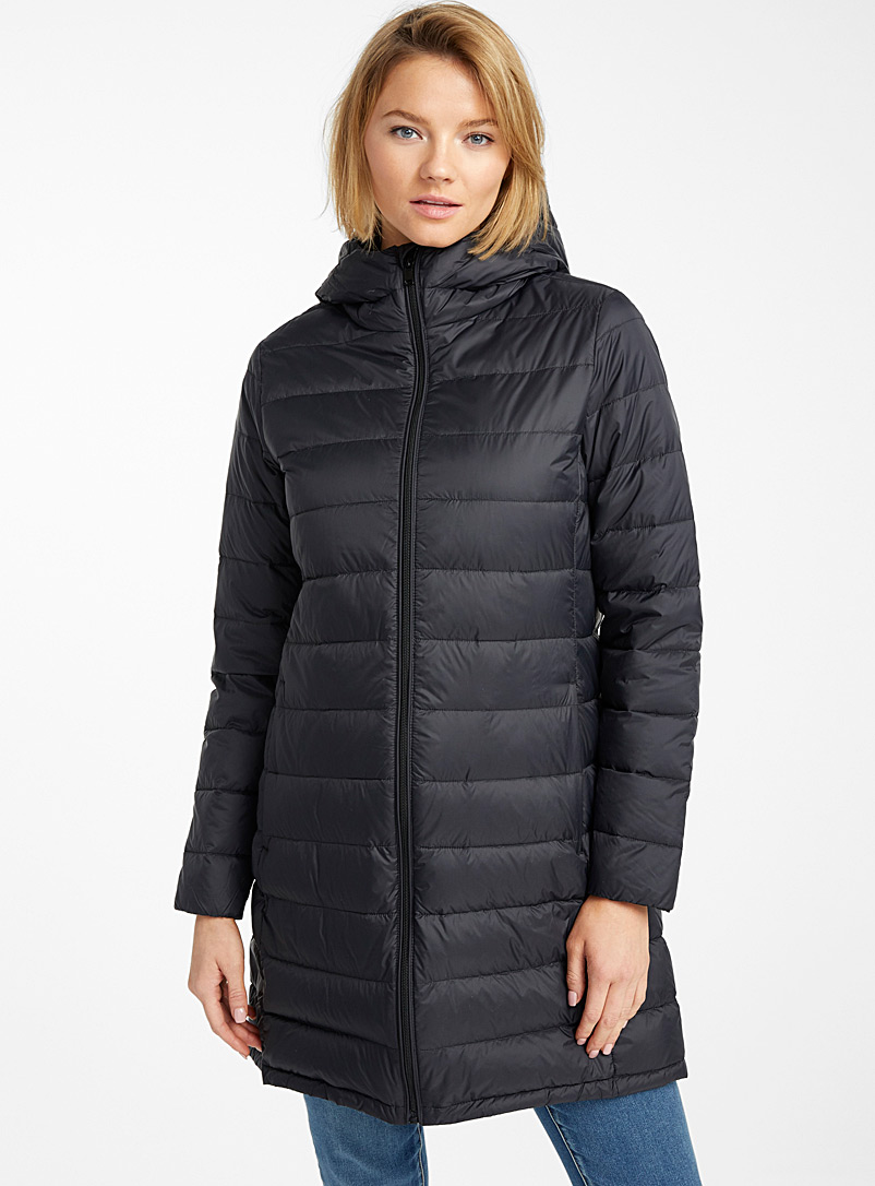 Recycled nylon and responsible down 3/4 puffer jacket | Contemporaine ...