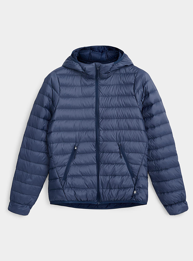 I.FIV5 Dark Blue Recycled nylon packable puffer jacket for women