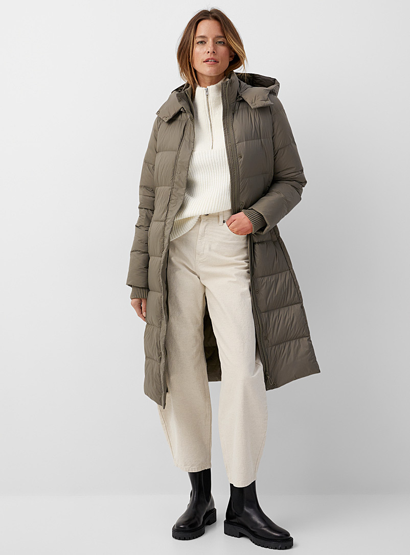 Contemporaine - Light Maxi Quilted Jacket (Women, Green, XX-Large)