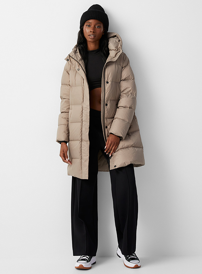 Marikoo Moonshine Manteau D'Hiver Femme Matelassé Long - XS-3XL, Fourrure Amovible Et Capuche