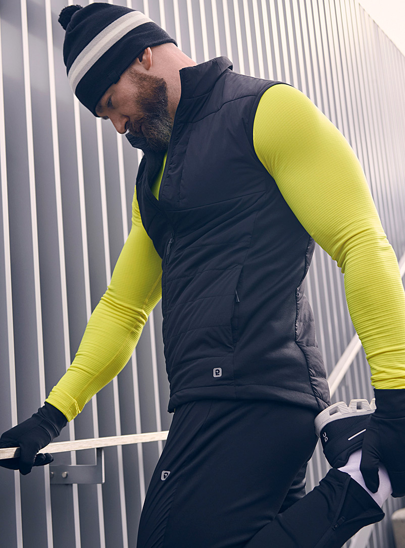 I.FIV5 Black Bio-based insulated vest Semi-slim fit for men
