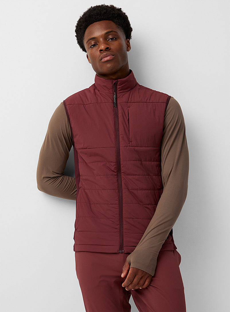 I.FIV5 Ruby Red Bio-based insulated vest Semi-slim fit for men