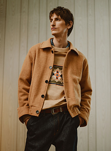 Bouclé wool jacket | Le 31 | Shop Men's Jackets & Vests Online | Simons