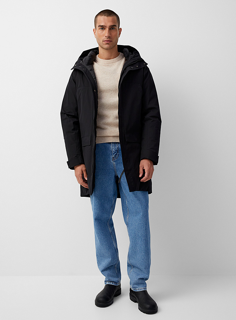 Le 31 Black RE:DOWN recycled down parka for men
