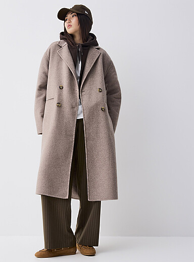 Manteau En Laine Pour Femme - Taille 38, Noir, Marque Etam, Occasion Très Bon état