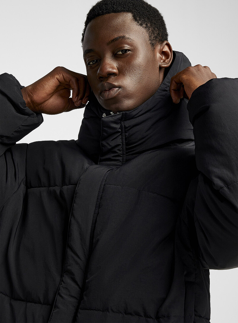 Veste Matelassée Réversible Homme - Chaude - Avec Capuche Amovible - Automne/Hiver - Coupe Moderne - Infroissable - Style Décontracté Fonctionnel - 9