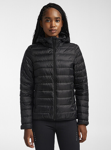 Packable hooded puffer jacket RE:DOWN* down
