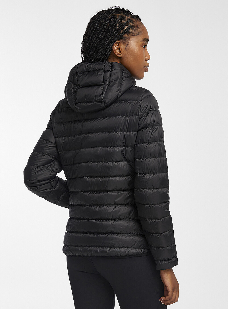 I.FIV5: La veste matelass&eacute;e compressible &agrave; capuche Duvet RE:DOWN* Noir pour femme