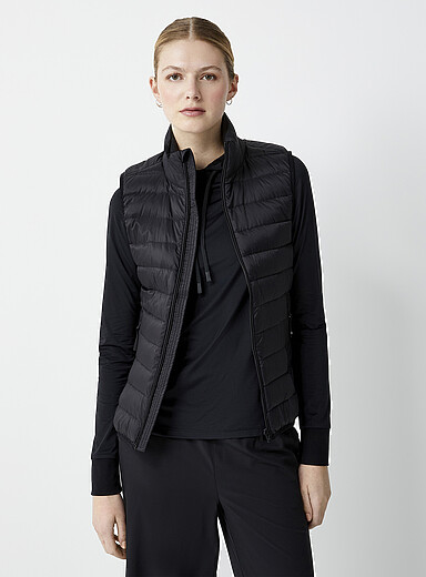 I.FIV5: La veste matelass&eacute;e compressible sans manches Duvet RE:DOWN* Noir pour femme