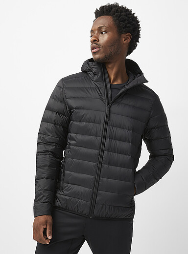 I.FIV5: La veste matelass&eacute;e compressible &agrave; capuche Duvet RE:DOWN Noir pour homme