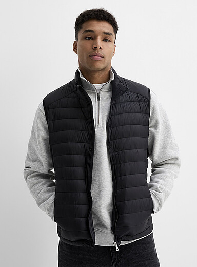 Le 31: La veste sans manches matelass&eacute;e compressible Noir pour homme