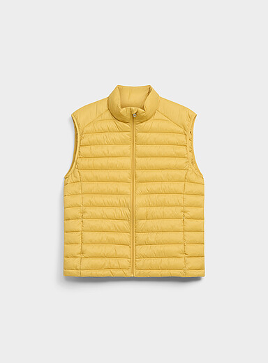 Le 31: La veste sans manches matelass&eacute;e compressible Jaune pour homme