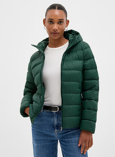 Cropped reprocessed nylon jacket