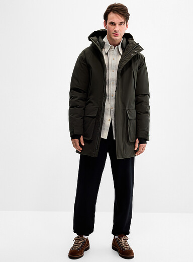Le 31: Le parka d&eacute;perlant duvet recycl&eacute; RE:DOWN<sup>MD</sup> Vert fonc&eacute; - Mousse pour homme