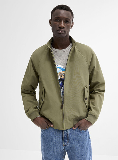 Le 31: Le blouson Harrington imperm&eacute;able Vert fonc&eacute; - Mousse pour homme