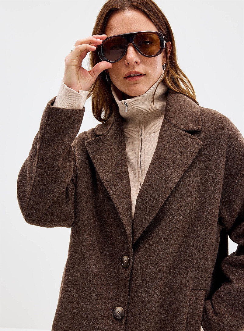 Oversized reprocessed wool felted overcoat | Contemporaine