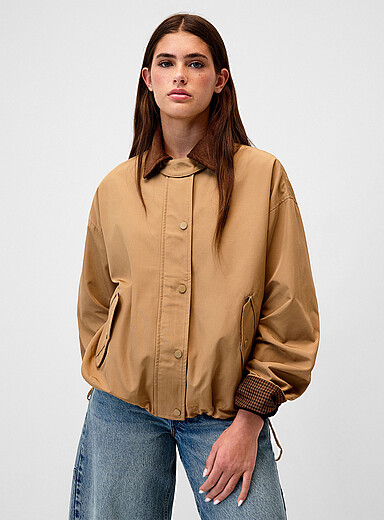 Le blouson twill col velours c&ocirc;tel&eacute;